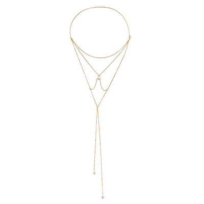 

Fashion Unique Long Necklace Chain Bare Golden Sexy Bikini Back Chain necklace for Women Backless Dress 2018 HOT Jewelry