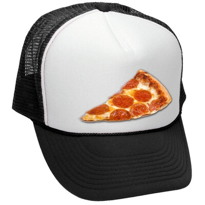 

Pizza - Food Truck Concession cart hot Dog - Adult Trucker Cap Hat