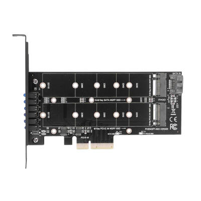 

PCI-E 4X to NGFF SSD Adapter Card B-keyM-key M2 NGFFNVME Adapter Card
