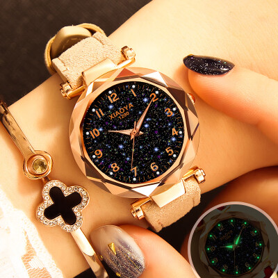 

Watch female watch student Korean version of the simple leisure star with the same paragraph waterproof ins Harajuku College