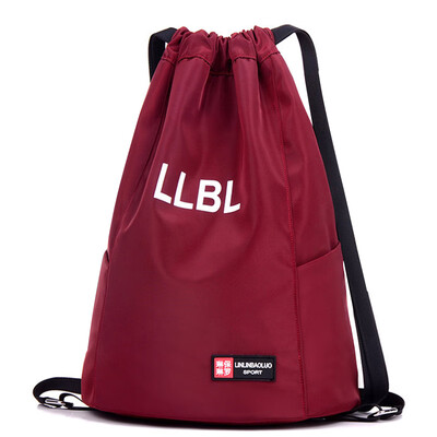 

Bouquet pocket rope extraction double shoulder bag men&women portable folding backpack outdoor travel simple belt exercise bag