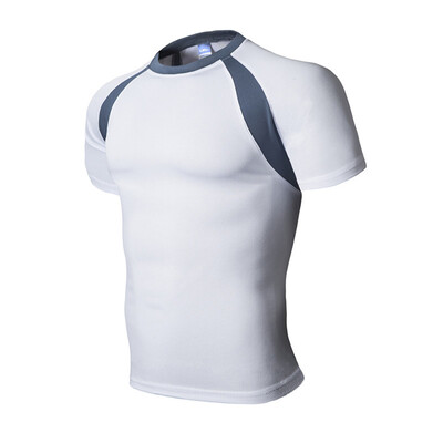 

Toponeto Mens Casual Splice Summer Fit Quick Dry Sport Short Sleeve Shirt Blouse Tops