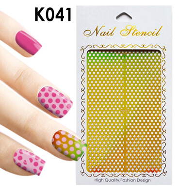 

〖Follure〗1Pc Irregular Hollow Nail Art Vinyls Stencil Stickers Manicure