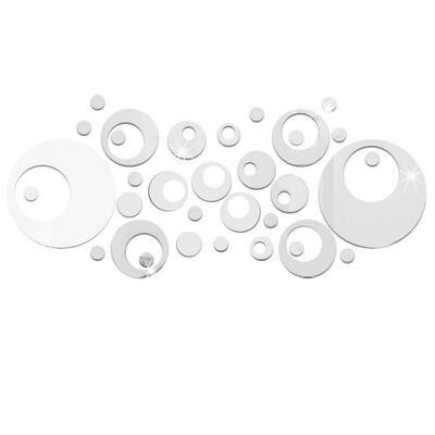 

28pcsSet Removable Round DIY Mirror Wall Stickers Home Decoration
