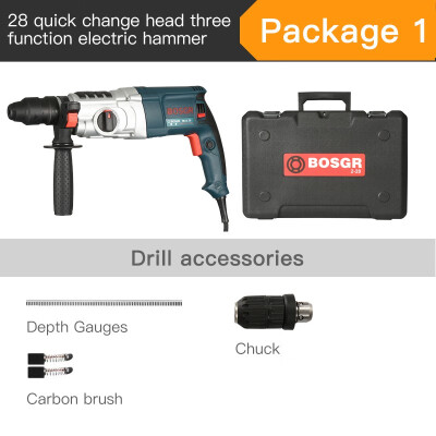 

Bosi 28 type quick change head three function light electric hammer 16550