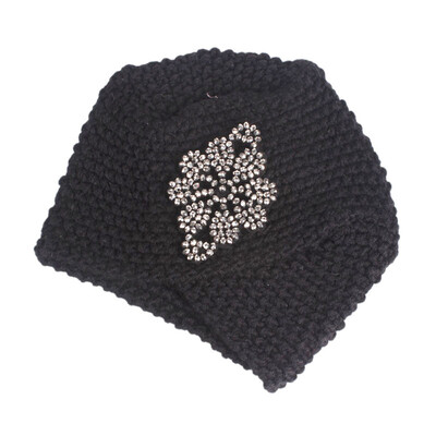 

Tailored Women Ladies Winter Knitting Hat Turban Brim Hat Cap Pile Cap BG