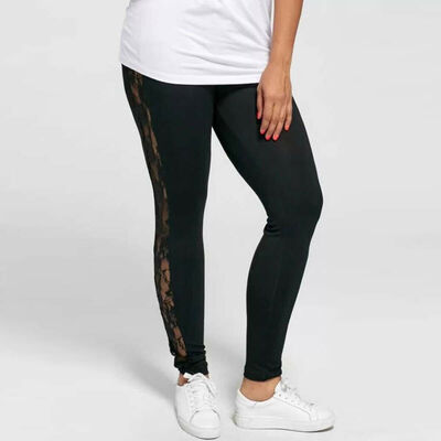

Women Plus Size  XL 2X 3X Lace Hallow Out Soft Comfort Skinny Leggings Pants