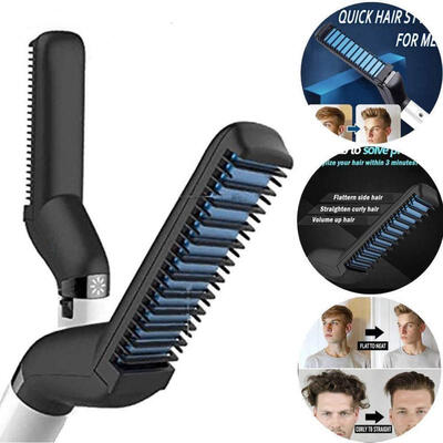 

Electric Beard Straightener Professional Quick Styling CombUS PLUG