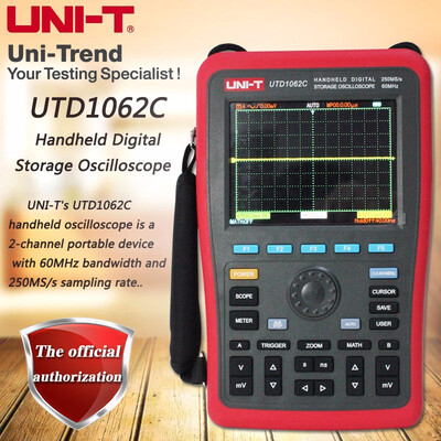 

UNI-T UTD1062C UTD1102C UTD1202C Oscillograph Handheld Digital Storage Oscilloscope 2CH 200MHz Bandwidth 1GSs Sample Rate 18ns