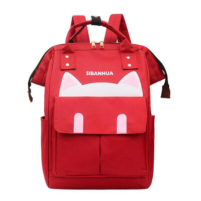 

Cute Cat Print Mommy Travel Backpacks Big Nylon Maternity Nappy Diaper Bags