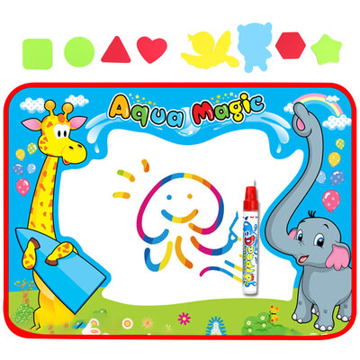 

Doodle Mat Water Drawing Mat With 2 Pens&8 Molds for Kids Educational Toy Gift No Mess Magic Painting Mat 283"x205