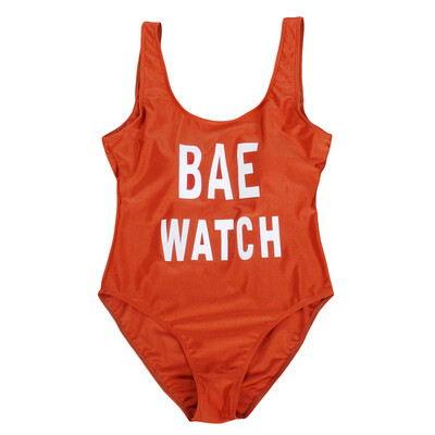 

Sexy Women Swimsuit Bodysuit One Piece Swimwear Letter Print Monokini Bathing Suit