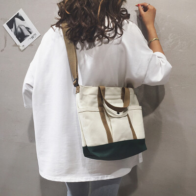 

Cloth bag female 2019 new Korean casual student canvas bag ins slung large capacity wild broadband shoulder bag