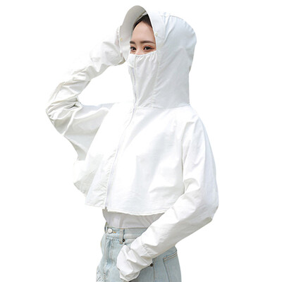 

Toponeto Womens Sun Protective Hooded Coat Anti-UV Jacket Hat Summer Breathable Cycling