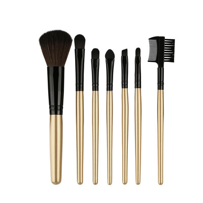 

Gobestart 7 Pcs Wood Makeup Brush EyeShadow Brush Cosmetics Blending Brush Tool