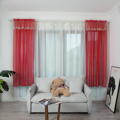 

Gobestart Leaves Sheer Curtain Tulle Window Treatment Voile Drape Valance 1 Panel Fabric