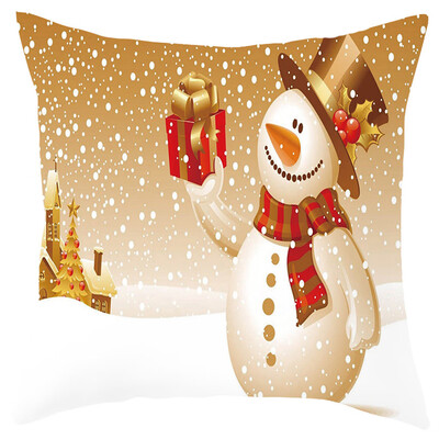 

Siaonvr Merry Christmas Short Plush Pillowcase Sofa Pad Set Home Decoration 18x18 Inch