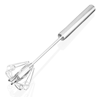 

Siaonvr Stainless Steel Semi-Automatic Whisk Mixer Balloon Egg Milk Beater Cooking Tool
