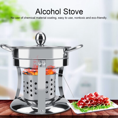 

Alcohol StoveYmiko Stainless Steel Non-magnetic Alcohol Stove Spirit Burner Shabu Hot Pot Utensils