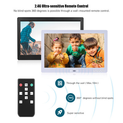 

Andoer 10 Inch IPS Digital Photo Frame 24G Ultra-sensitive Remote Control Electronic Album 1024600 Resolution with MP3 MP4 Pictu