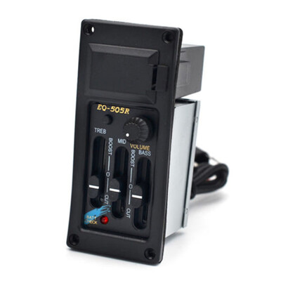 

EQ-505R 3-Band Preamp Pickup Acoustic Guitar Tone Volume Amplifier EQ Piezo Pickup