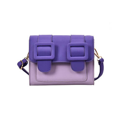 

Qiao Bani 2019 new South Korea ins fashion net red contrast color Cambridge bag trend street shot shoulder diagonal female bag