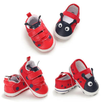 

Cute Newborn Kids Sneakers Baby Boys Girls Soft Sole Red Crib Shoes Prewalkers