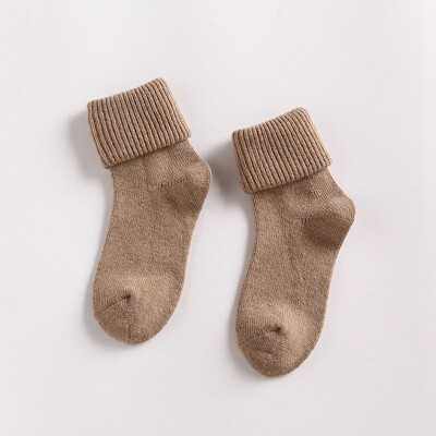 

Womens Wool Thermal Sock Lady Soft Casual Winter Socks Solid color Socks