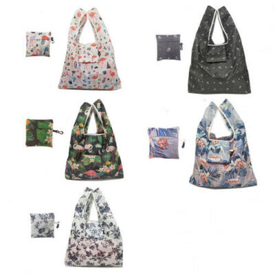 

US STOCK Foldable Handy Shopping Bag Reusable Tote Pouch Recycle Storage Handbag