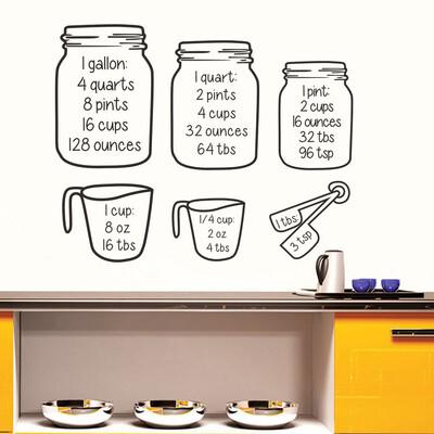 

〖Follure〗Measuring Cup Art Decal Vinyl Wall Stickers Kitchen Restaurant Decor