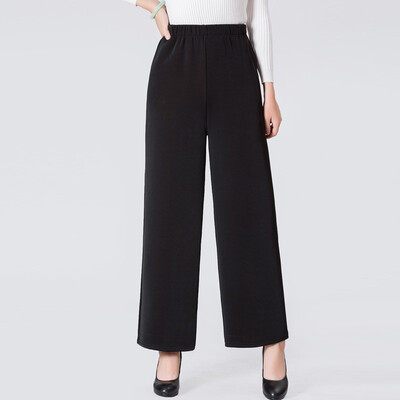 

Yu Zhaolin 2018 autumn&winter middle-aged womens mother wear casual sports trousers YWKX188547 black