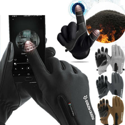 

New Winter Warm Windproof Waterproof Anti-slip Thermal Touch Screen Bike Gloves