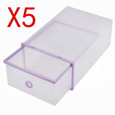 

Plastic Shoe BoxShoe BoxStackable Simple Style Clear Plastic Shoe Box Home Storage Boxes Office Organiser Drawer