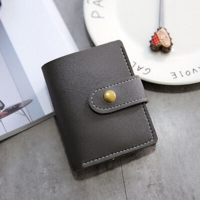 

Fashion Women Purse Solid Leather Small Wallet Ladies Hasp Short Clutch Wallet Vintage PU Leather Women Money Bags