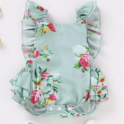 

USA Toddler Newborn Baby Girls Floral Romper Bodysuit Jumpsuit Outfits Clothes