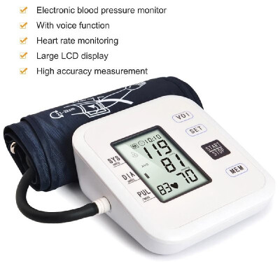 

Upper Arm Style Automatic Electronic Blood Pressure Monitor with Large LCD Display Digital Intelligent Blood Pressure Meter Measur