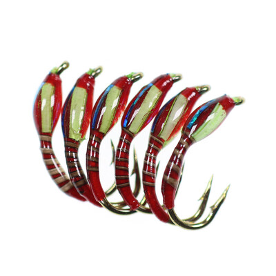 

New Hot 6PCS 1CM Fishing Lure high quality professional bait glued outer layer bright blue peacock backthe body Rubberized bait