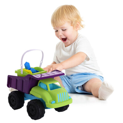 

4PCS Kids Beach Toys Set Toys Large Sand Truck Beach Toy Dump Trucks For Kids