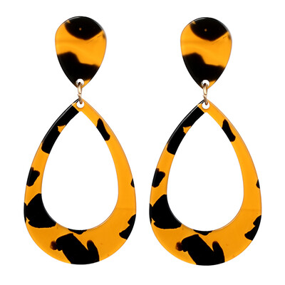

Womens Earrings Fashion Korea Acrylic Leopard Pattern Bohemian Charm Geometric Drop Earrings for Girls Jewelry Gifts 2019 New