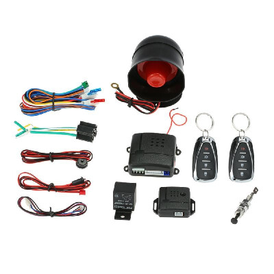 

Universal Car Vehicle Security System Burglar Alarm Protection Anti-theft System 2 Remote