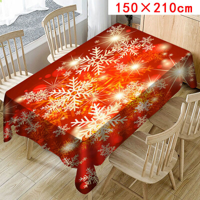 

Tailored Christmas Tablecloth Print Rectangle Table Cover Holiday Party Home Decor