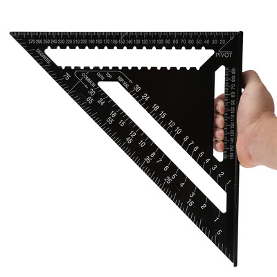 

Greensen 12 Inch Aluminum Alloy Triangle Shape Square Ruler Precision Engineer Carpenter Measuring ToolRuler Measuring Tool
