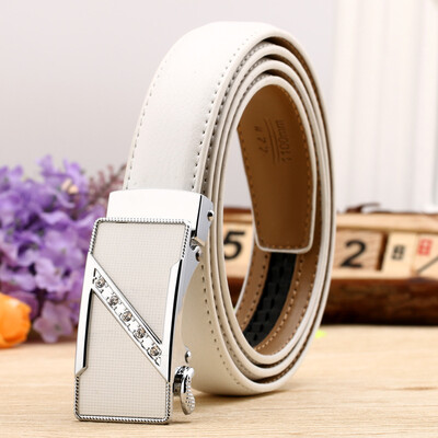 

Hot ladies leather belt casual cowhide designer belts women high quality fashion floral waist black white casual red hook belt
