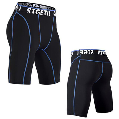 

Tailored Mens Summer Fitness Patchwork Bodybuilding Skin Tight-drying Short Sports Pants