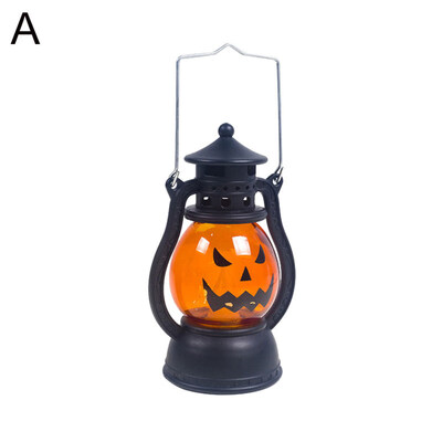 

Trick or Treat Halloween Pumpkin Lamp LED Night Light Handled Party Props Decor