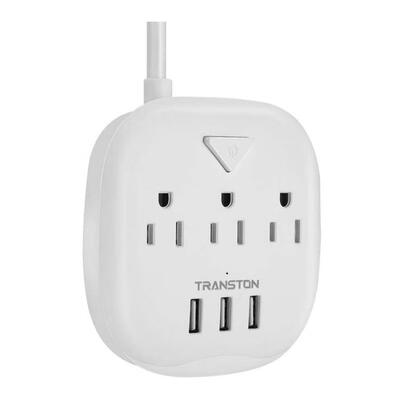 

TRANSTON TTPS01 Power Strip Smart Charging Method 3 USB-US Plug