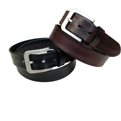 

Leather mens leather pin buckle leather youth first layer leather belt belt mens belt casual fashion Baita trend belt