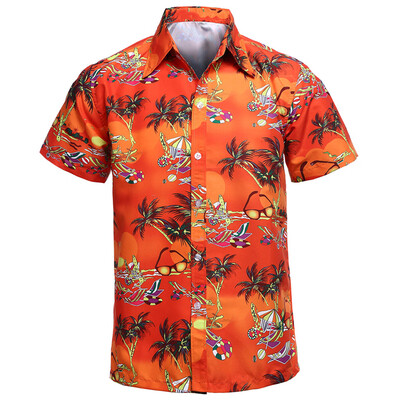 

Toponeto Spring&Summer Fashion Couple Personal Printed Short-sleeved Beach Tops