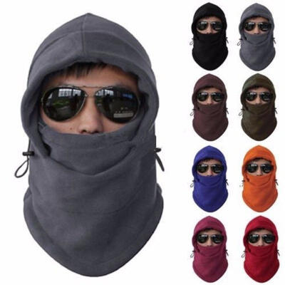 

6 in 1 Thermal Fleece Balaclava Outdoor Ski Masks Bike Cycling Beanies Winter Mask Hats Hot