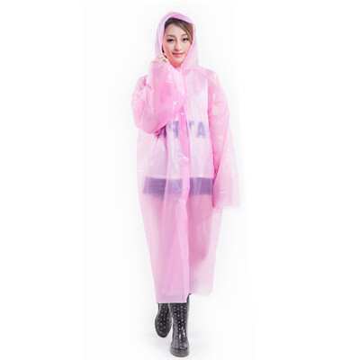 

Adult Raincoat Unisex Transparent Waterproof Rain Poncho Outdoor Riding Wear